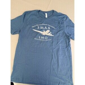 Bella+Canvas Santa Monica Airport Association SMAA SMO T-Shirt Men's XL Blue